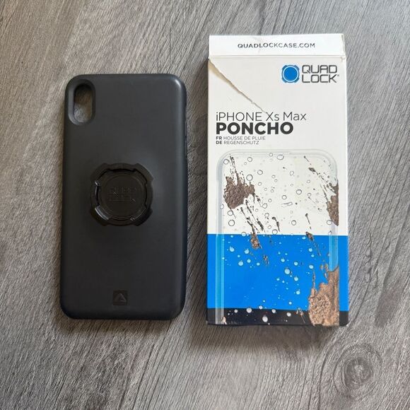 Black iPhone XS Max Quad Lock Case with Poncho - Picture 1 of 3
